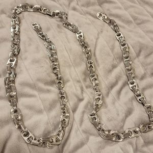 5' Aluminum Pull Tabs Can Tabs  "SMALL TABS" Continuous Silver Chain 5 foot long